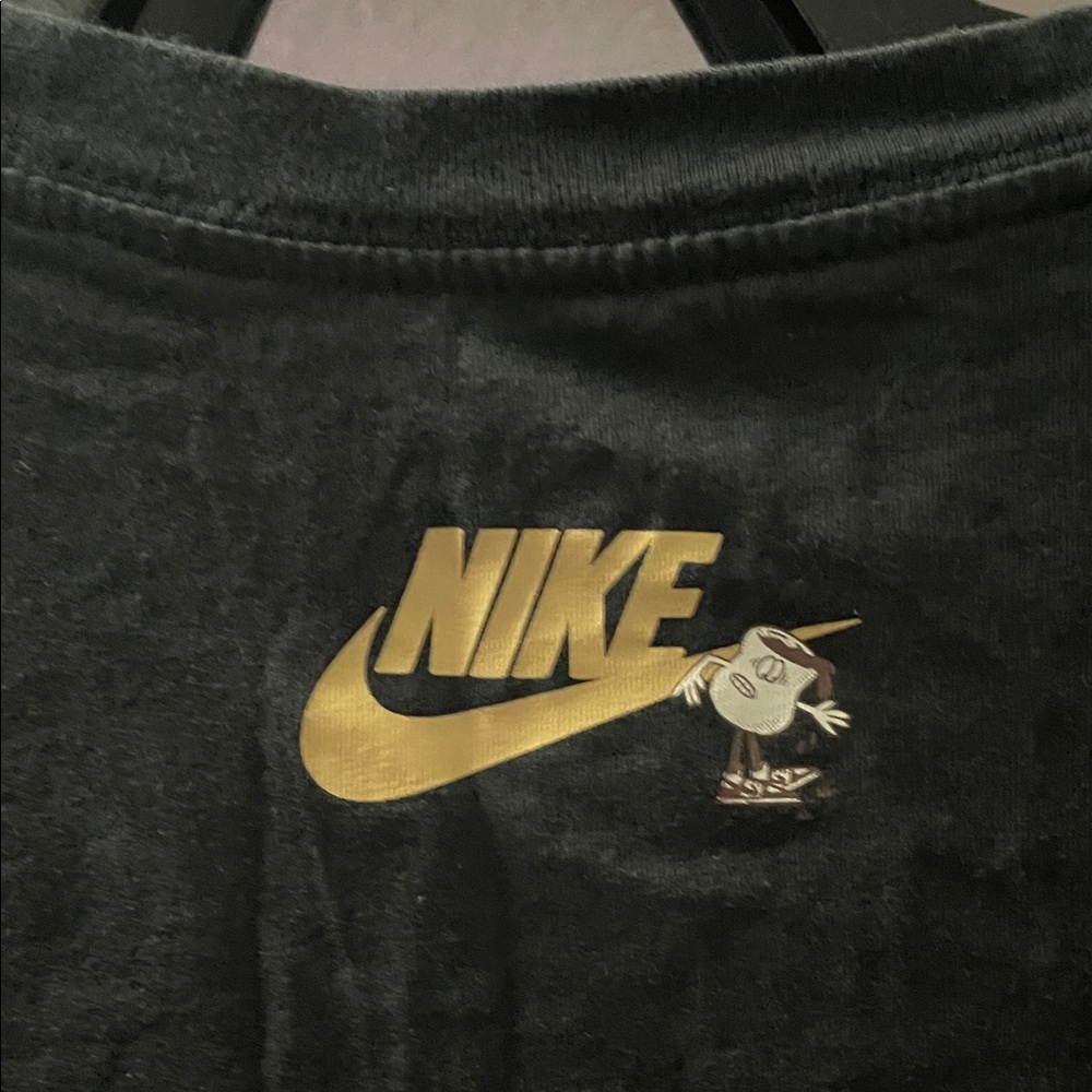 NTOW Nike Sportswear Coffee Bean Graphic T-Shirt - Black/Gold - Men's Large - Picture 8 of 11